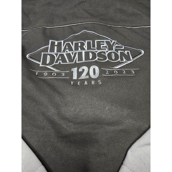 Harley-Davidson 120th Anniversary Deflector Riding Fleece Hooded Jacket (XL) - Picture 9 of 12